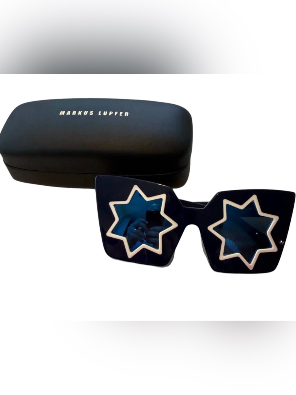 Markus Lupfer Star-Accent Sunglasses in Navy and White Limited Ed
